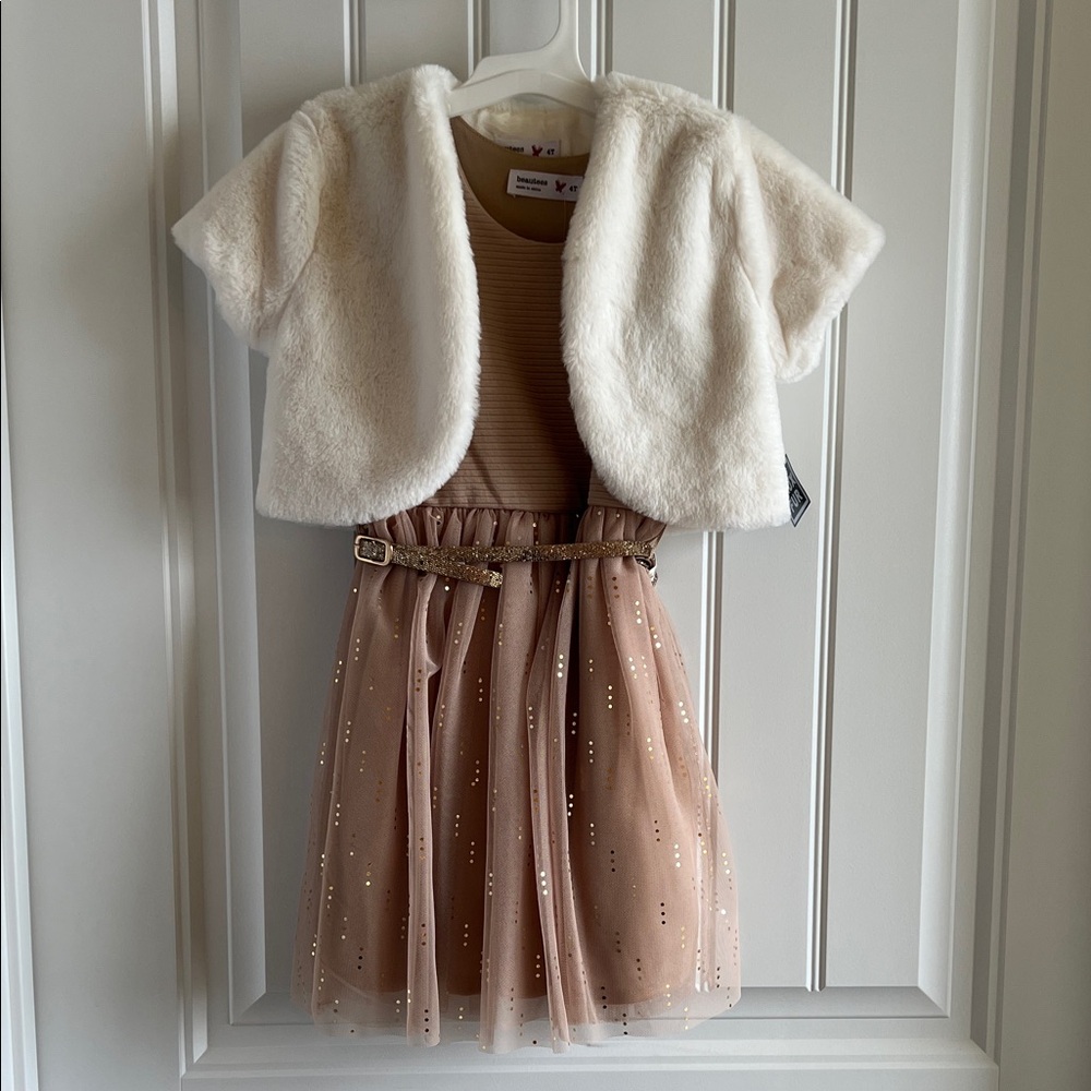 Toddler Girl Faux Fur Dress 4T